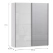 Forte Шафа 170 см Sophistispace Білий / Білий глянцевий, SSQS82412-C04 - Home Club, зображення 7