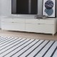Forte Шкафчик 220 см Poole, белый / стекло белого цвета Optiwhite, ENJT221-C605 - Home Club
