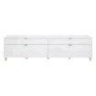 Forte Шкафчик 220 см Poole, белый / стекло белого цвета Optiwhite, ENJT221-C605 - Home Club, изображение 2