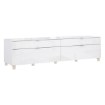 Forte Шкафчик 220 см Poole, белый / стекло белого цвета Optiwhite, ENJT221-C605 - Home Club, изображение 4