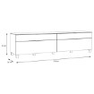 Forte Шкафчик 220 см Poole, белый / стекло белого цвета Optiwhite, ENJT221-C605 - Home Club, изображение 6