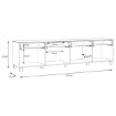 Forte Шкафчик 220 см Poole, белый / стекло белого цвета Optiwhite, ENJT221-C605 - Home Club, изображение 7