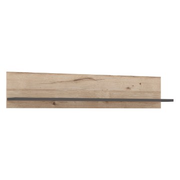 Forte Настенная полка 150 см Como, цвет «Графит» / дубовая доска, COMB011-C175 - Home Club