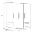 Forte Шафа 210 см із шухлядами, дуб Artisan/білий, MKSS846-C830 - Home Club, зображення 6