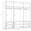 Forte Шафа 210 см із шухлядами, дуб Artisan/білий, MKSS846-C830 - Home Club, зображення 7