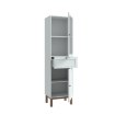 Forte Узкая витрина шириной 50 см с ящиком Penkridge Secret Grey/Dąb Szlachetny, PKDV711-M848 - Home Club, изображение 8