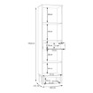 Forte Узкая витрина шириной 50 см с ящиком Penkridge Secret Grey/Dąb Szlachetny, PKDV711-M848 - Home Club, изображение 10