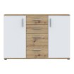 Forte Комода 120 см Net 106 Білий/Дуб Artisan, IKLK231-C830 - Home Club, зображення 2