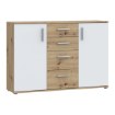 Forte Комода 120 см Net 106 Білий/Дуб Artisan, IKLK231-C830 - Home Club, зображення 4