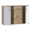 Forte Комода 120 см Net 106 Білий/Дуб Artisan, IKLK231-C830 - Home Club, зображення 5