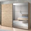 Forte Шкаф-купе с зеркалом 270 см Trondheim, дуб Artisan, TDHS1211-D78 - Home Club
