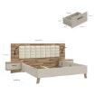 Forte Каркас 297 см Ricciano, цвет «Песочный»/«Дуб клепковый», RCQL1184B-Q250 - Home Club, изображение 9