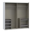 Forte Шкаф с раздвижными дверцами 200 см Sophistispace, белый, SSQS32411-120 - Home Club, изображение 3