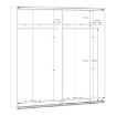 Forte Шкаф с раздвижными дверцами 200 см Sophistispace, белый, SSQS32411-120 - Home Club, изображение 5