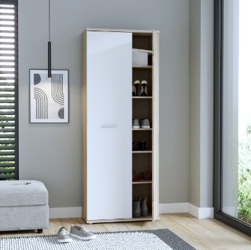 Forte Шкаф для обуви 70x35 см Net106 Дуб Сонома/Белый, MS151-Q45F - Home Club
