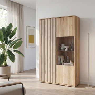 Forte Витрина 95 см Arank «Песочный»/«Дуб Маувелла», AXKV621L-M802 - Home Club