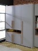 Forte Шафа 160 см Surfinio Сірий/Дуб Катанія, SFNS731-M378 - Home Club