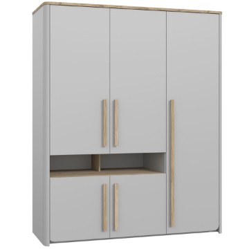Forte Шкаф 160 см Surfinio, серый/дуб «Катания», SFNS731-M378 - Home Club