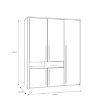 Forte Шафа 160 см Surfinio Сірий/Дуб Катанія, SFNS731-M378 - Home Club, зображення 4