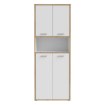 Forte Шафа з дверцятами 85 см Keflavik Білий/Дуб Artisan, KFLR822-C881 - Home Club