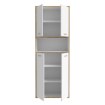 Forte Шафа з дверцятами 85 см Keflavik Білий/Дуб Artisan, KFLR822-C881 - Home Club, зображення 3