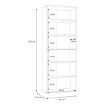 Forte Шафа з дверцятами 85 см Keflavik Білий/Дуб Artisan, KFLR822-C881 - Home Club, зображення 7