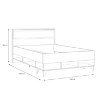 Forte Подростковая кровать 120x200 см Lya, дуб Mauvella/дуб Cabezone, LYAL1122-M687 - Home Club, изображение 3