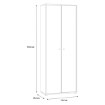 Forte Біла шафа з полицями, T2KK821-120 - Home Club, зображення 6