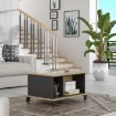 Forte Прямокутний журнальний столик 80x55 см Trondheim, дуб Artisan/чорний дуб, TDHT511-C773 - Home Club