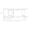 Forte Прямокутний журнальний столик 80x55 см Trondheim, дуб Artisan/чорний дуб, TDHT511-C773 - Home Club, зображення 5