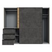 Forte Шкаф-купе 250 см с ящиками Winn 2, дуб Artisan/бетон, W2QS52331-C752 - Home Club, изображение 3
