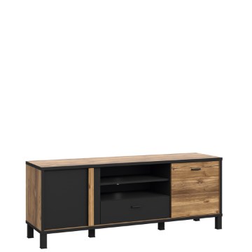 Forte Тв-тумба 155 см Hayato, черный/альпийская ель, HYTT231R-M215 - Home Club