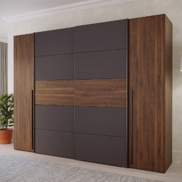 Forte Шкаф 270 см Narago, орех Bakersfield/графит, NRGS82511-M354 - Home Club