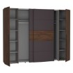 Forte Шафа 270 см Narago, горіх «Бейкерсфілд»/графіт, NRGS82511-M354 - Home Club, зображення 5