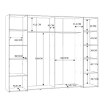 Forte Шафа 270 см Narago, горіх «Бейкерсфілд»/графіт, NRGS82511-M354 - Home Club, зображення 8