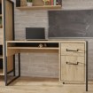 Forte Лофт-стіл 130x60 см з полицею, шухлядою та шафкою Oriental Tree, HUDB212R-M524 - Home Club