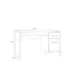 Forte Лофт-стіл 130x60 см з полицею, шухлядою та шафкою Oriental Tree, HUDB212R-M524 - Home Club, зображення 4