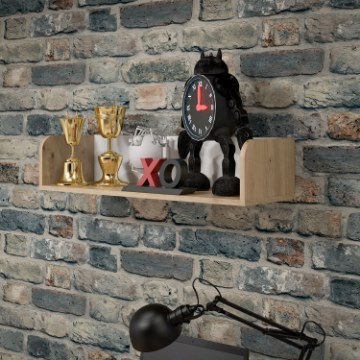 Forte Настенная полка 80 см Winnie, дуб Artisan/белый, EMLB08-C830 - Home Club