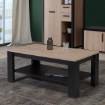 Forte Прямокутний журнальний столик з поличкою 110x60 см Black Hill Слива Comano/Чорний, CFTT5048-C876 - Home Club