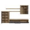 Forte Меблева стіна 300 см Zumba «Бетон» темно-сірий/дуб Artisan, ZMBM014LB-C752 - Home Club, зображення 3