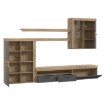 Forte Меблева стіна 300 см Zumba «Бетон» темно-сірий/дуб Artisan, ZMBM014LB-C752 - Home Club, зображення 5