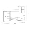 Forte Меблева стіна 300 см Zumba «Бетон» темно-сірий/дуб Artisan, ZMBM014LB-C752 - Home Club, зображення 6