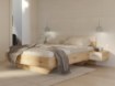 Forte Ліжко з тумбочками 160x200 см Tanaia Дуб Artisan/Пісочний, TNAL2162-Q224 - Home Club