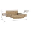Forte Ліжко з тумбочками 160x200 см Tanaia Дуб Artisan/Пісочний, TNAL2162-Q224 - Home Club, зображення 8