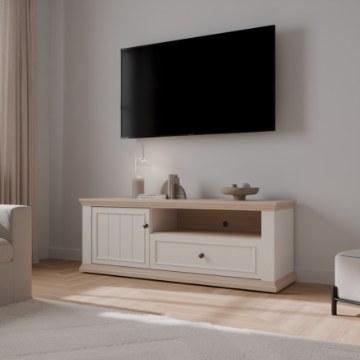 Forte Шкафчик 150 см Pontypool, белый/дуб «Рива», PNTT121L-Q214 - Home Club