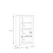 Forte Витрина 80 см Havanna, дуб «под старину», HVNV411R-D67 - Home Club, изображение 5