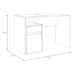 Forte Білий письмовий стіл 110x55 см із шухлядою та шафкою Modultrick, MDUB111-M961 - Home Club, зображення 6