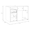 Forte Білий письмовий стіл 110x55 см із шухлядою та шафкою Modultrick, MDUB111-M961 - Home Club, зображення 7