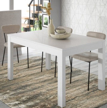 Forte Раздвижной стол 140x90 см Tuluza, белый, PRTT402-C04 - Home Club