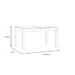 Forte Розкладний стіл 140x90 см Tuluza, білий, PRTT402-C04 - Home Club, зображення 4